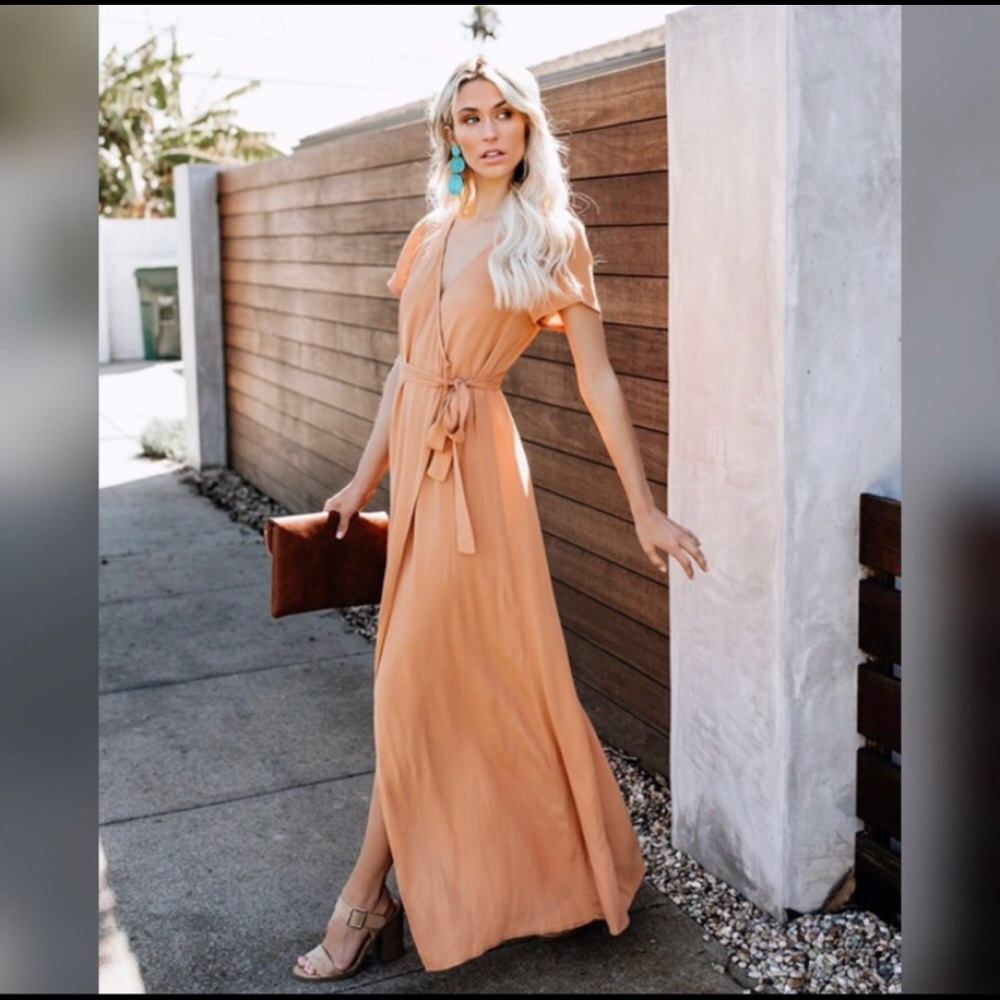 VICI short sleeve wrap maxi dress